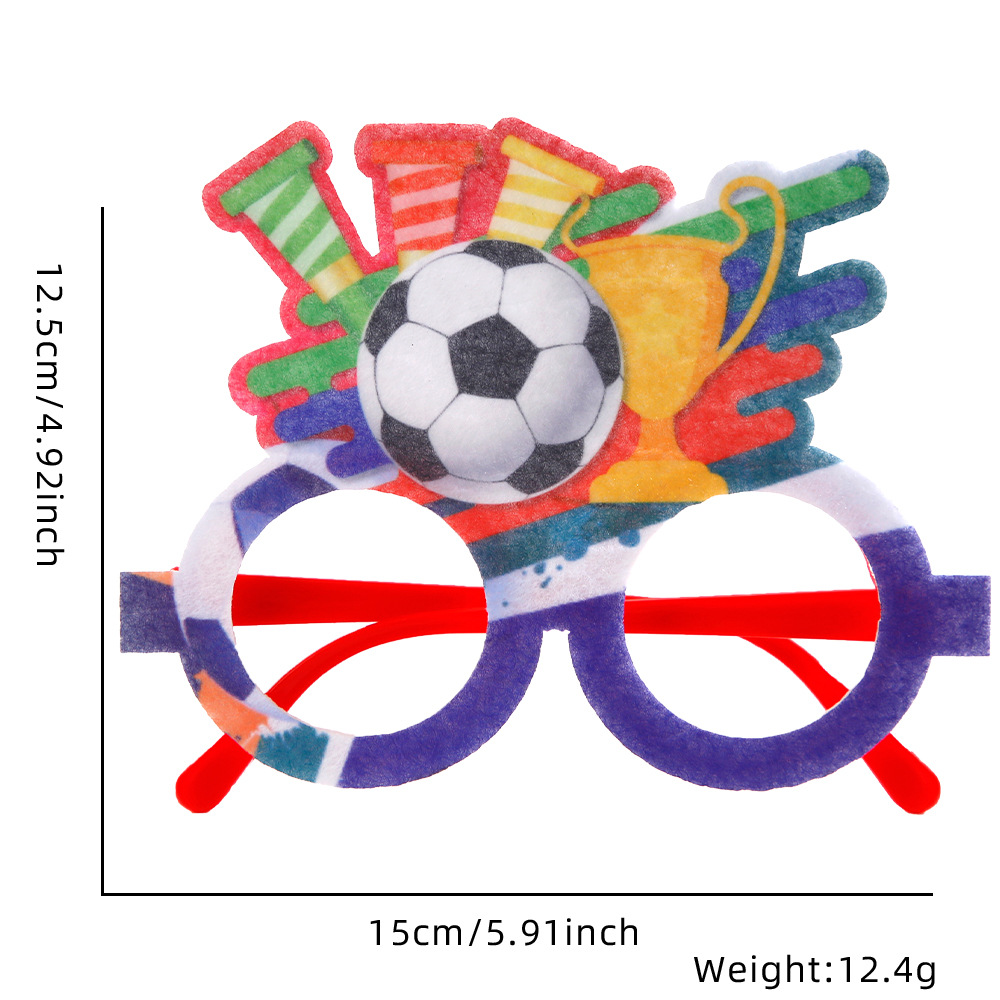 Cross-Border New Arrival Football Glasses Football Theme Party Decoration Photo Props German French League (Ball Game) Fan Supplies