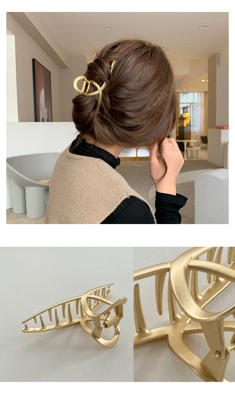 韩国少女网红金属合金后脑勺抓夹日系复古鲨鱼夹发爪发抓头发饰品