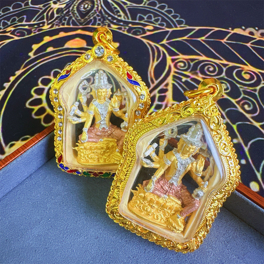 泰国佛牌 珐琅金2558大法会四面-阿里巴巴