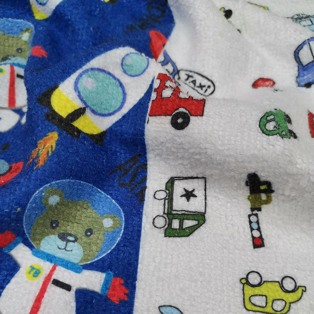 超细纤维毛巾布 可热转印花毛巾布 双面强吸水柔软浴巾浴袍面料