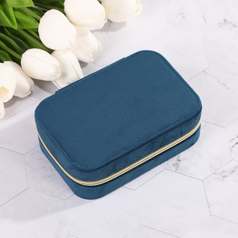 Cross-Border Simple and Portable Double Layer Necklace Ring Earrings Jewelry Box Storage Box Nordic Style Jewelry Box