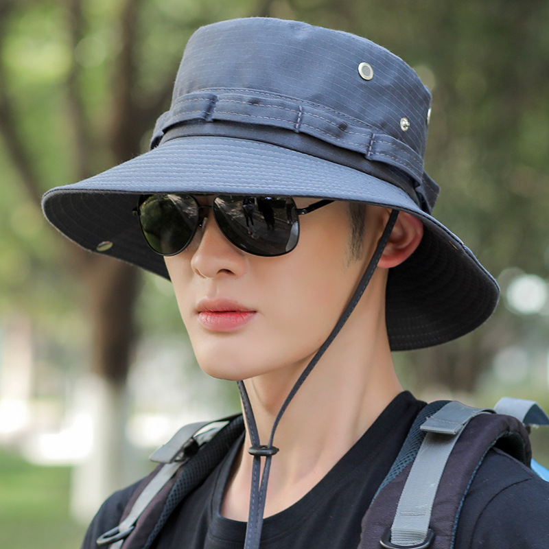 Men's Summer Hat Sun Hat with Wide Brim Outdoor Mountaineering Sun Hat Men's Cycling Travel Bucket Hat Hot Sale Wholesale