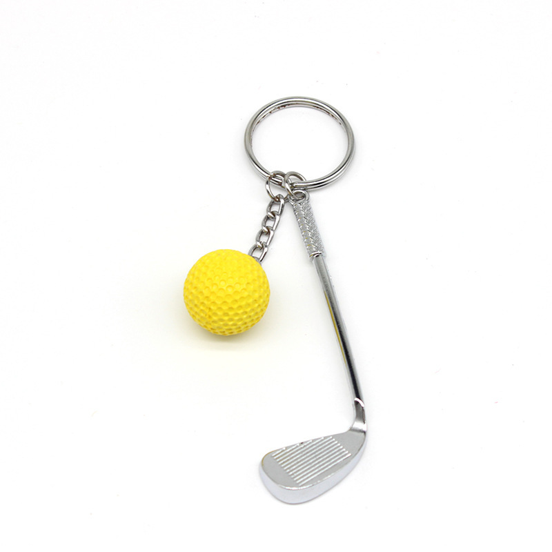 Golf Keychain Pendant Cross-Border Gift Creative European and American Metal Hardware Pendant Key Ring Key Chain Crafts