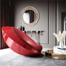 意大利设计师玻璃钢异形UFO飞碟椅酒店艺术个性休闲椅单人沙发椅