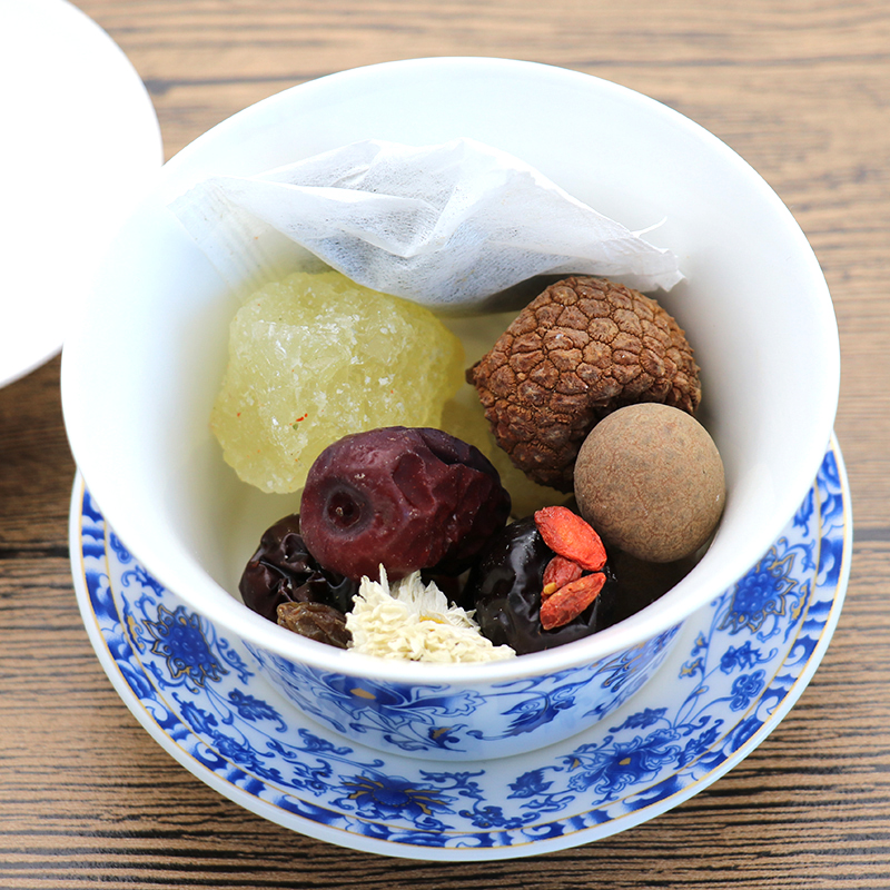 临夏八坊兄弟八宝茶盖碗茶70g*20袋三泡台青海特产桂圆红枣枸杞茶