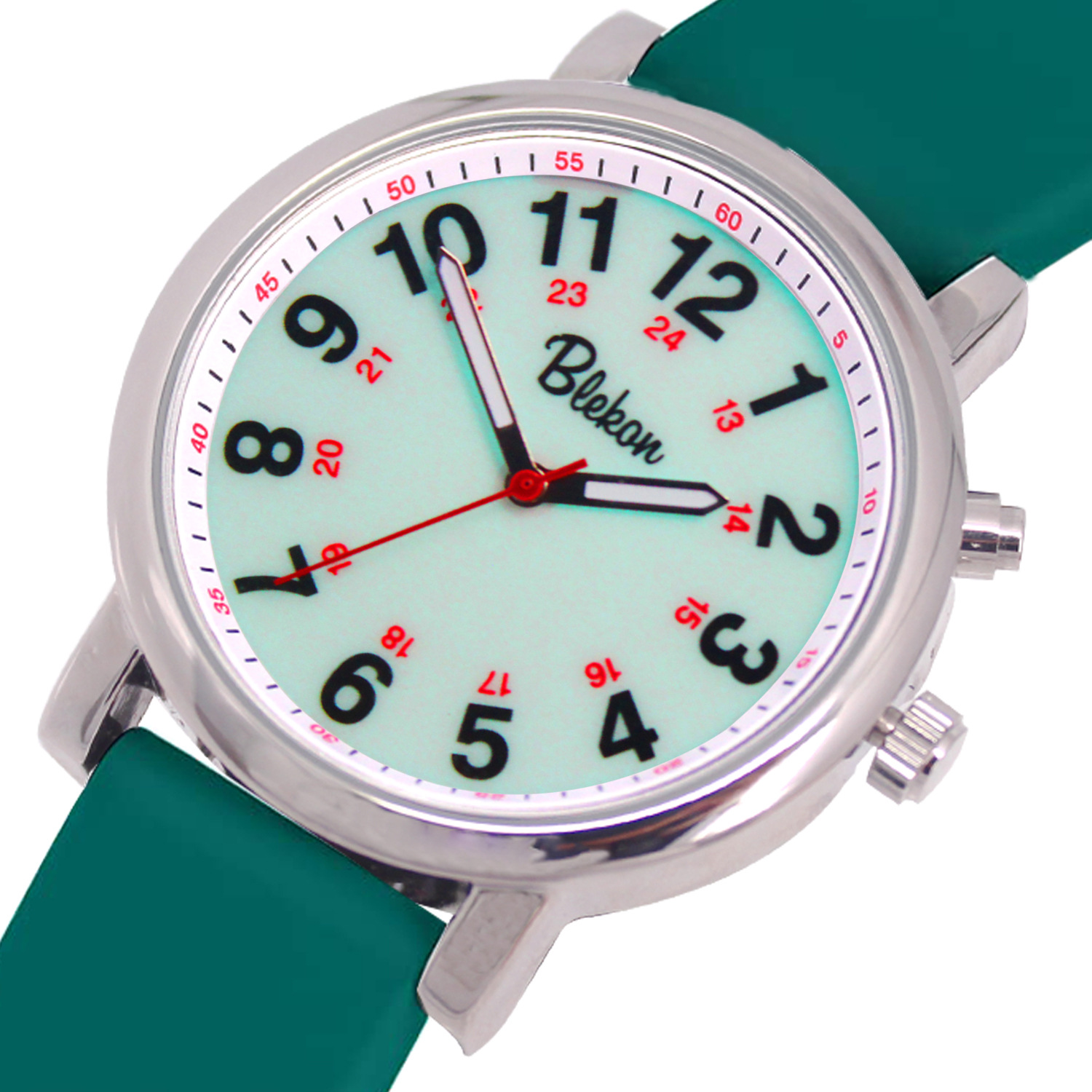 发光跨境热销硅胶成人石英手表运动多色可拆卸开关生耳夜光手表