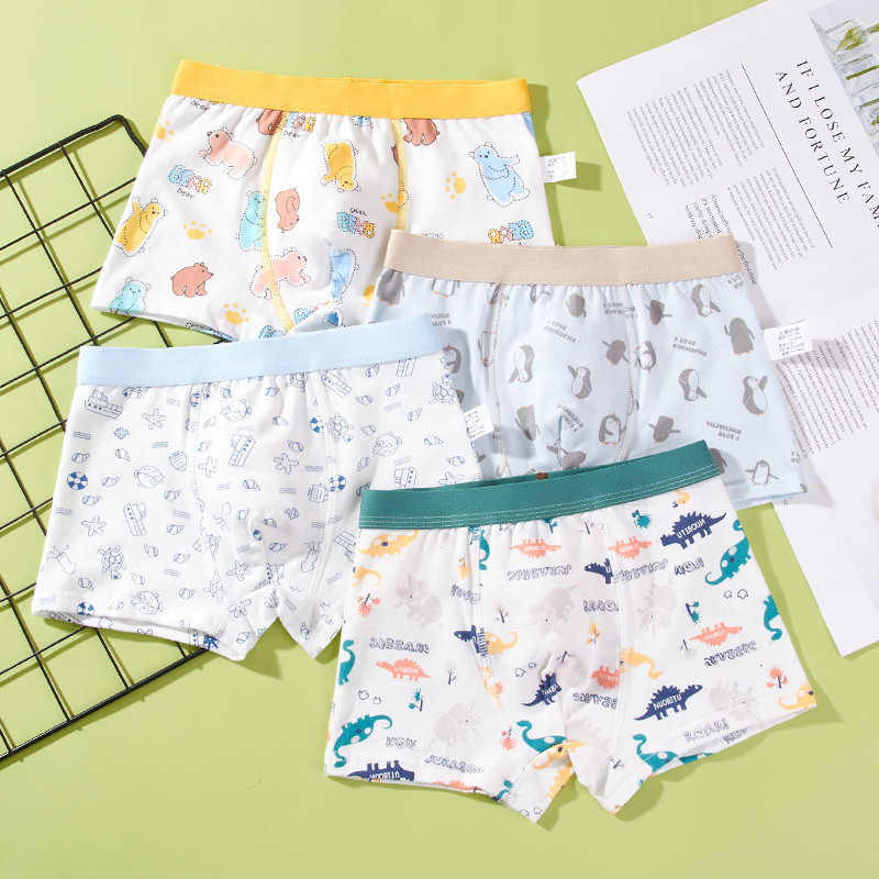 Children's Underwear Wholesale Boy's Boxer Shorts Medium and Large Boys Elementary School Baby Teenagers Underwear Men's Cotton