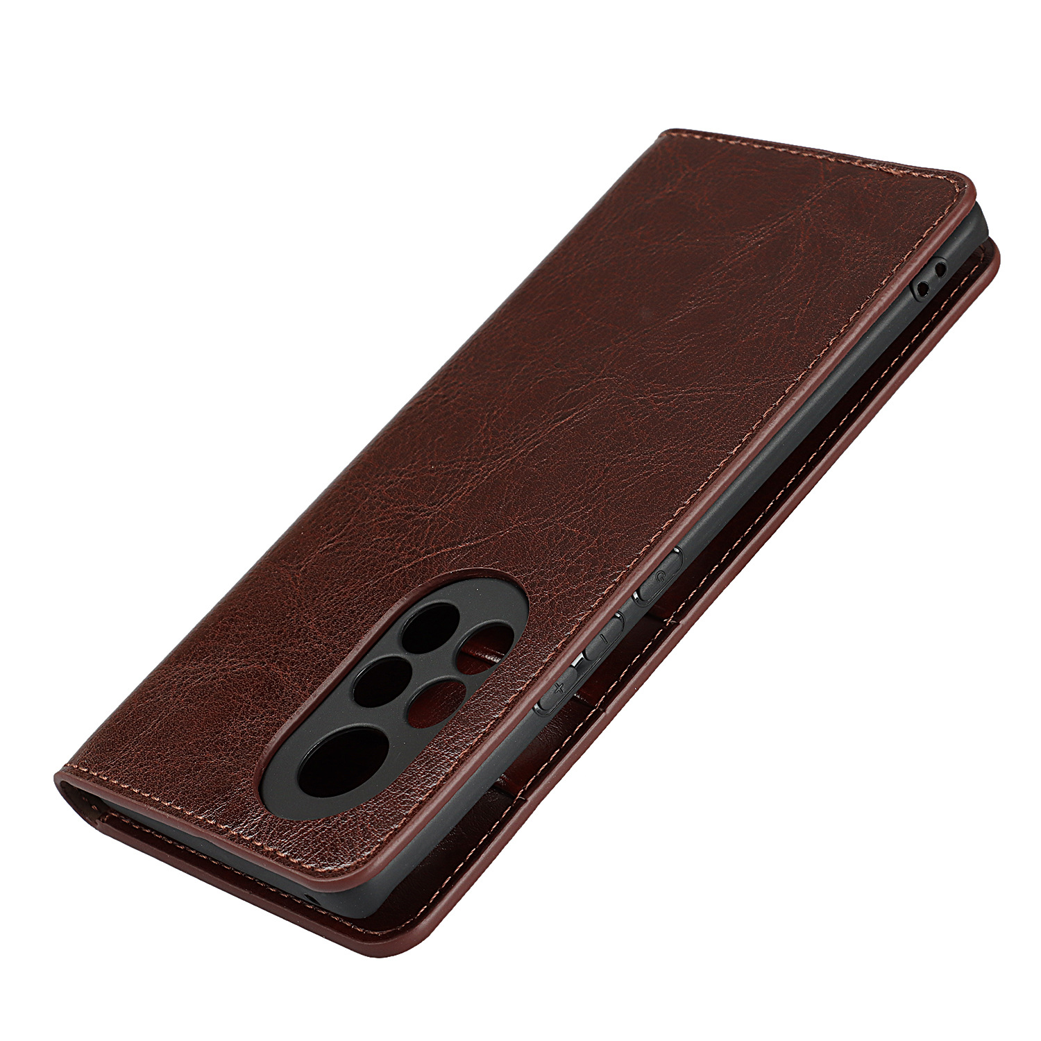 适用华为nova 8 pro 5g手机套nova6 se疯马纹真皮翻盖防摔保护套