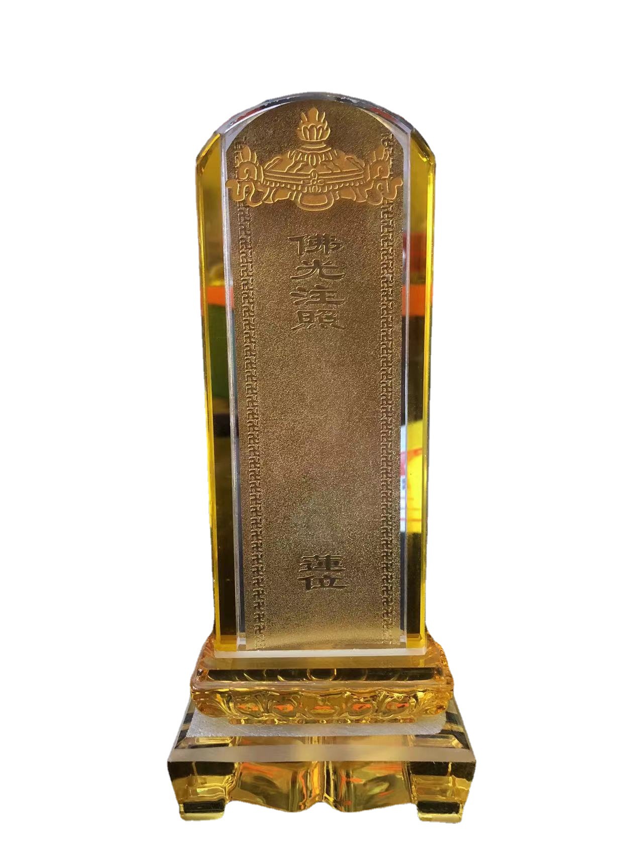 水晶灵牌批发 寺院摆放牌位 水晶牌位照片价格 佛龛摆放牌位