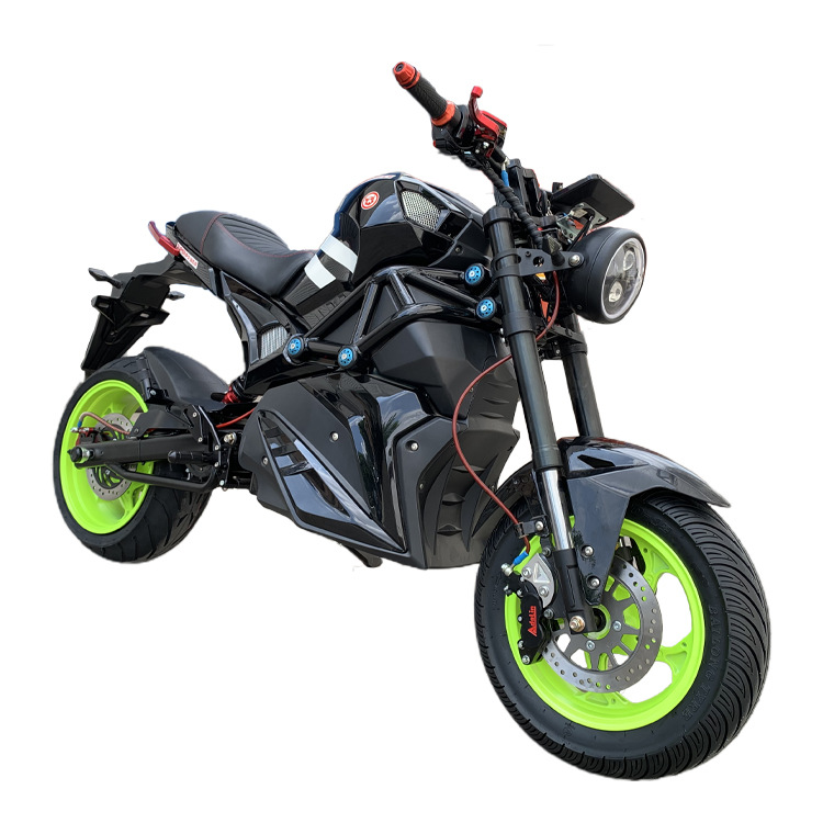 复古怪兽电动车14寸3000w中置电机m5成人72v高速改装电动摩托车
