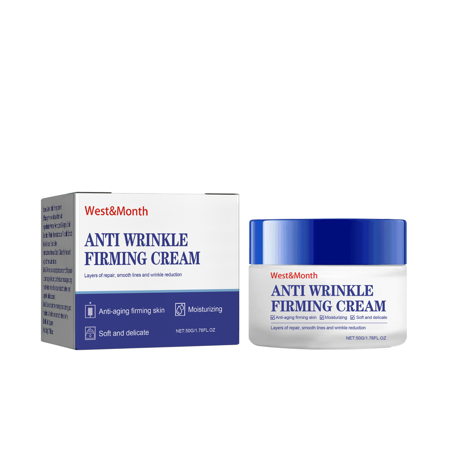 West & Month Anti-Wrinkle Firming Cream Firming Skin Fine Lines Lifting Head Lines Moisture Replenishment Cream