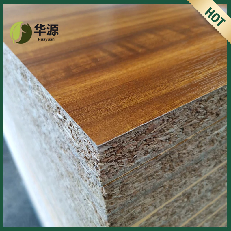 东莞三聚氰胺耐磨装饰衣柜浴室柜免漆颗粒板三聚氰胺贴面刨花板厂