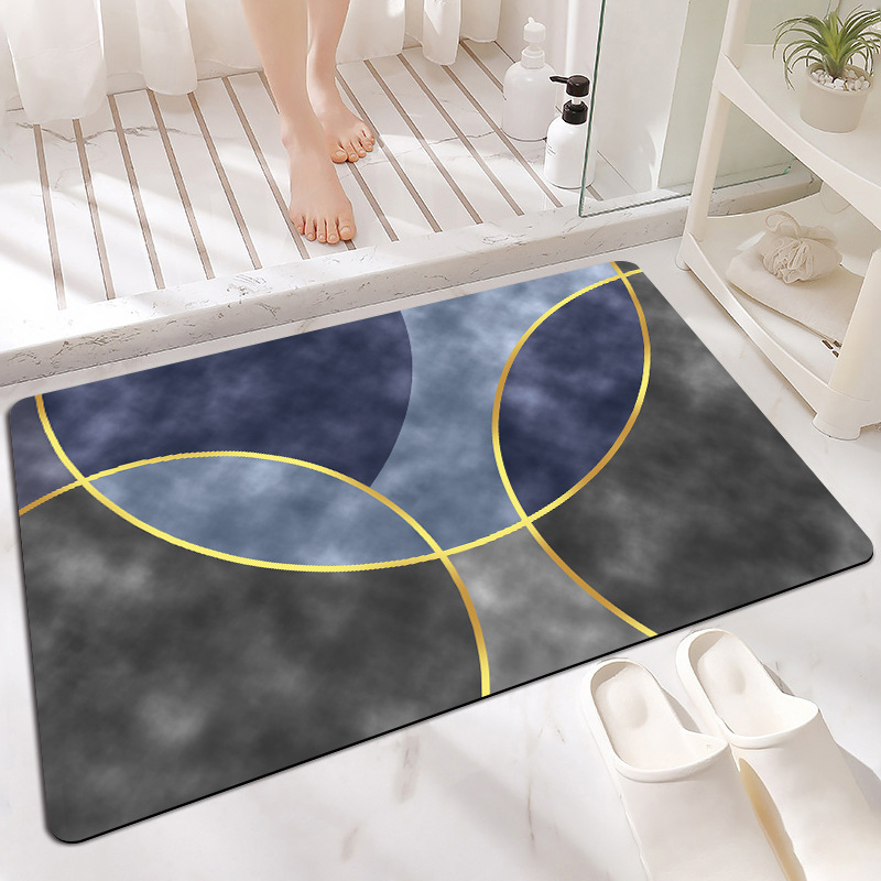 Simple Bathroom Entrance Floor Mat Diatom Ooze Water-Absorbing Non-Slip Mat Quick-Drying Domestic Toilet Toilet Bathroom Mat