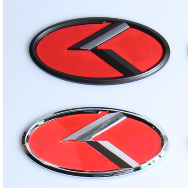 适用于起亚人字车标k2k3k4k5改装前后车标轮毂盖方向盘3d立体车贴
