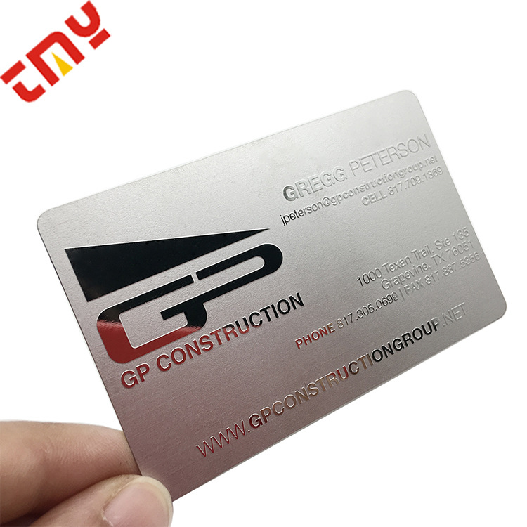 304不锈钢电镀金银色镜面贵宾卡 logo反腐蚀凸起光亮金属会员卡