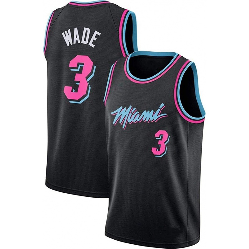 批发nba球衣 热火队#3白色黑色白金刺绣篮球球服 量大从优