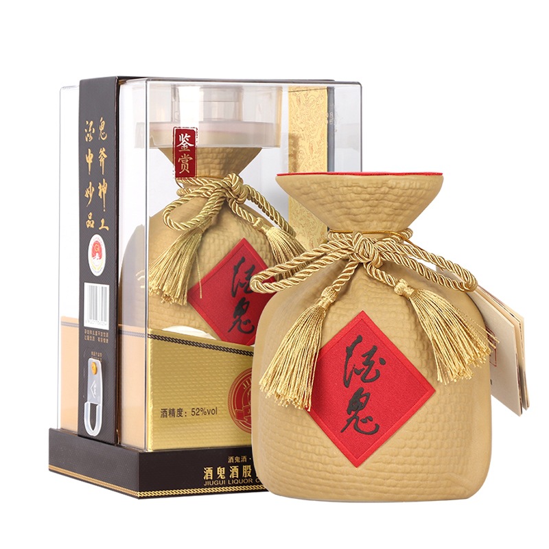 酒鬼酒透明装 酒鬼鉴赏 52度馥郁香型 500ml 单瓶装