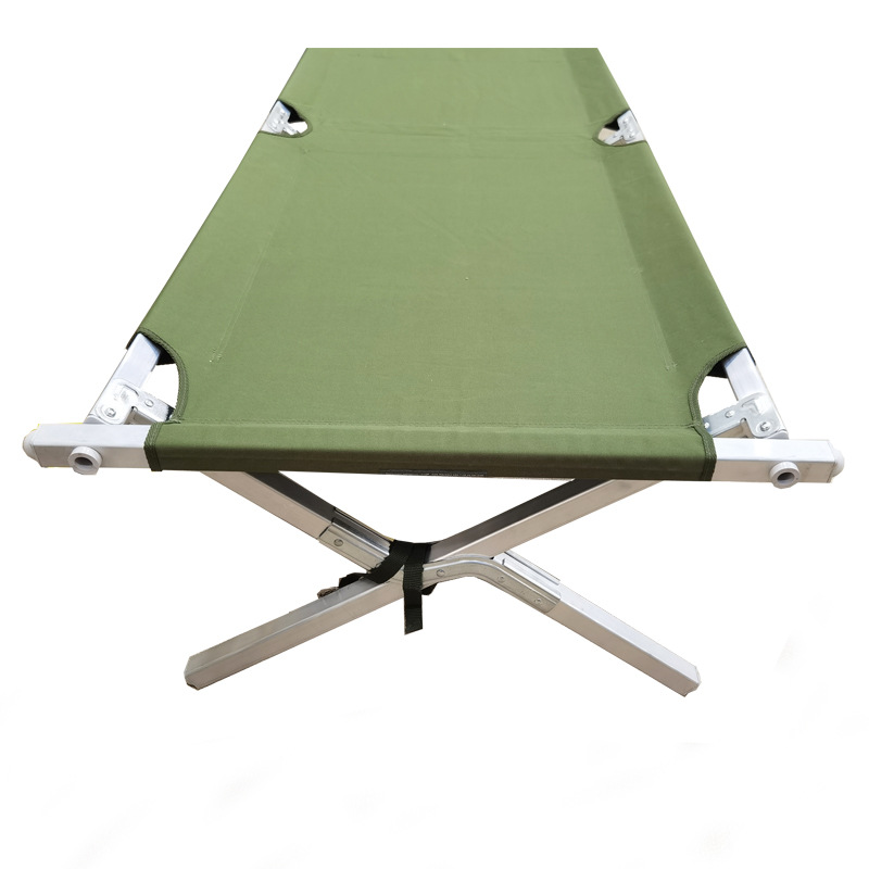 户外折叠床 单人折叠床户外午休陪护床铝合金折叠担架床 行军床
