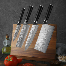 厨师刀具套装小菜刀果皮刀VG10锤纹大马士革钢菜刀三件套套刀