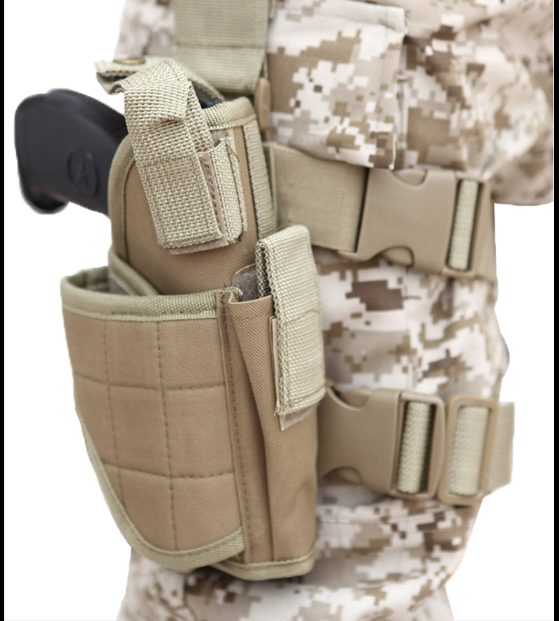 战术腿挂枪套 龙卷风大腿绑腿套套腋下枪套 户外迷彩多功能腰间包