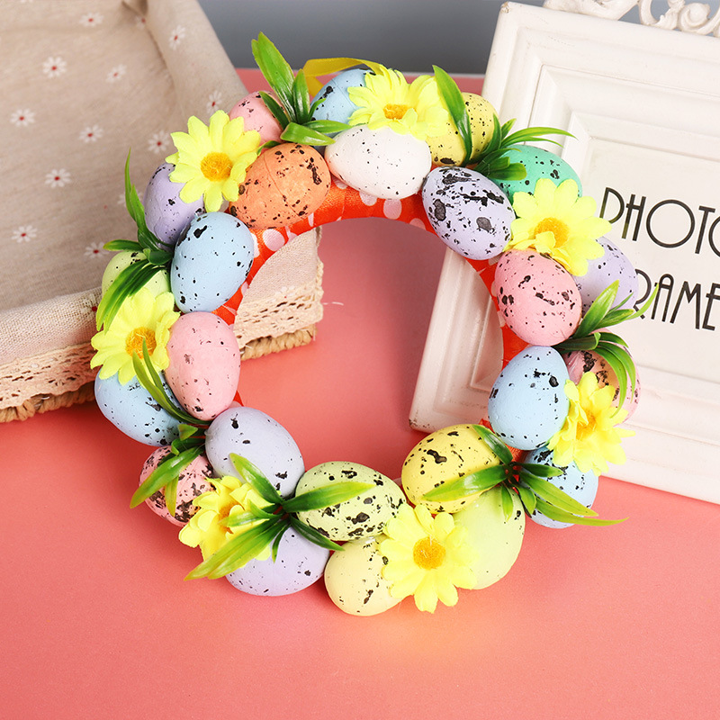 复活节彩蛋装饰创意彩蛋串花环挂饰吊饰幼儿园装饰品礼品布置