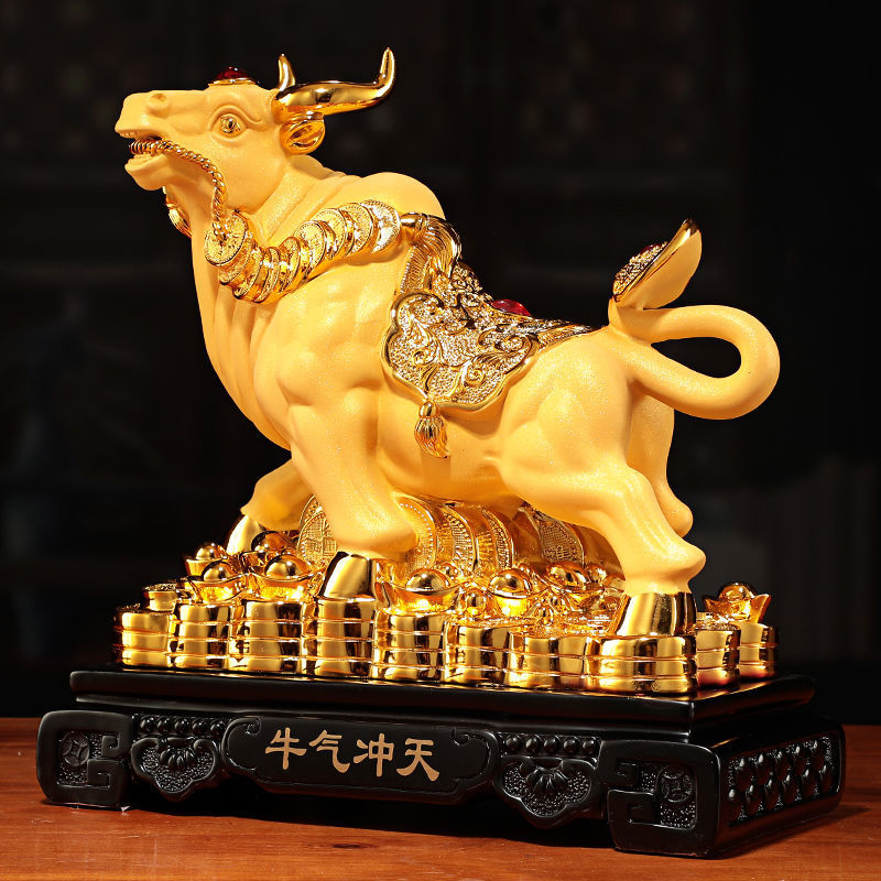 牛摆件生肖招财牛炒股家居饰品摆设客厅办公室桌店铺公司商务礼物