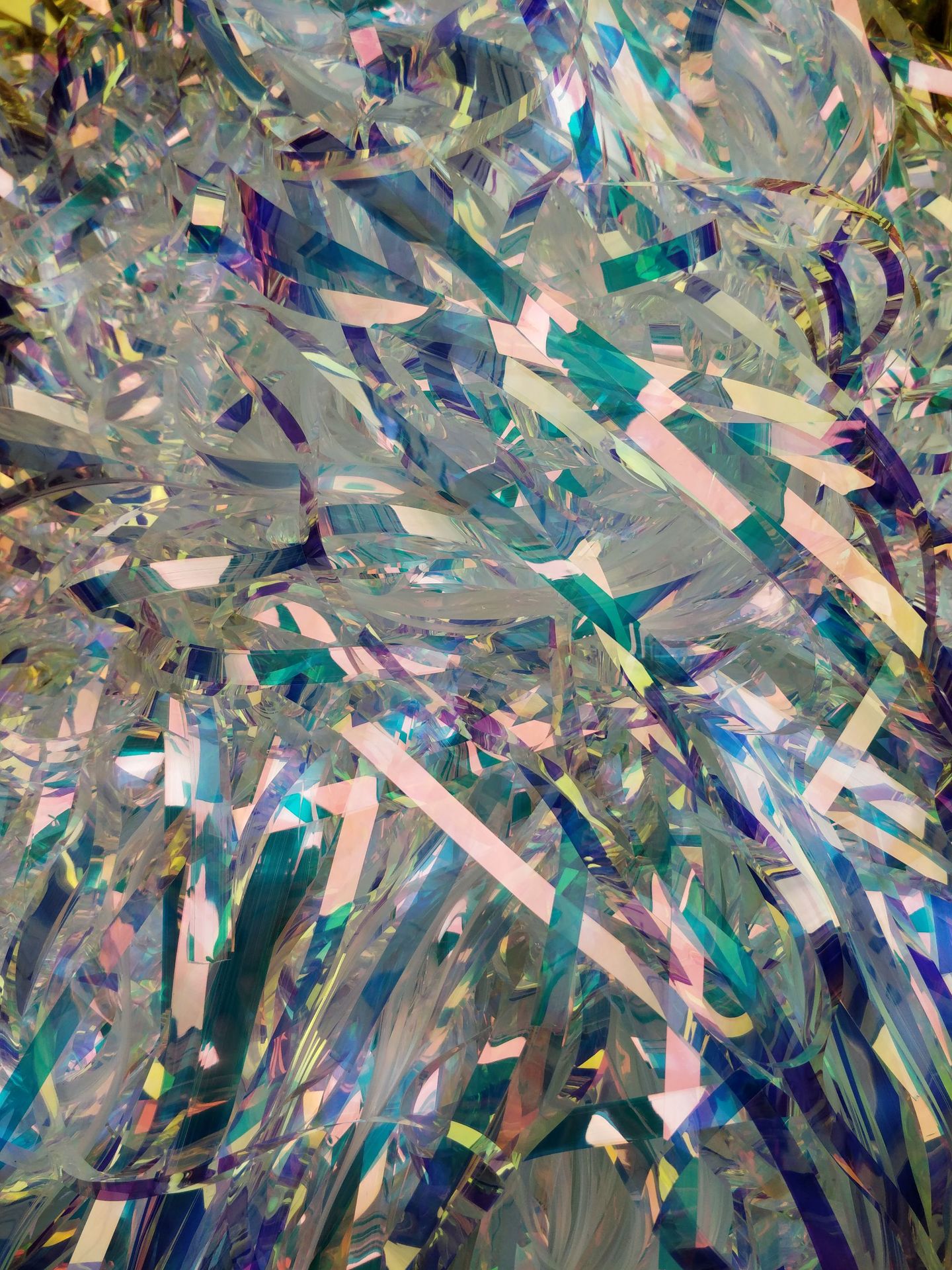 圆点花纹镭射金片假发丝淡金黄片镭射假发片银白亮片镭射假发丝