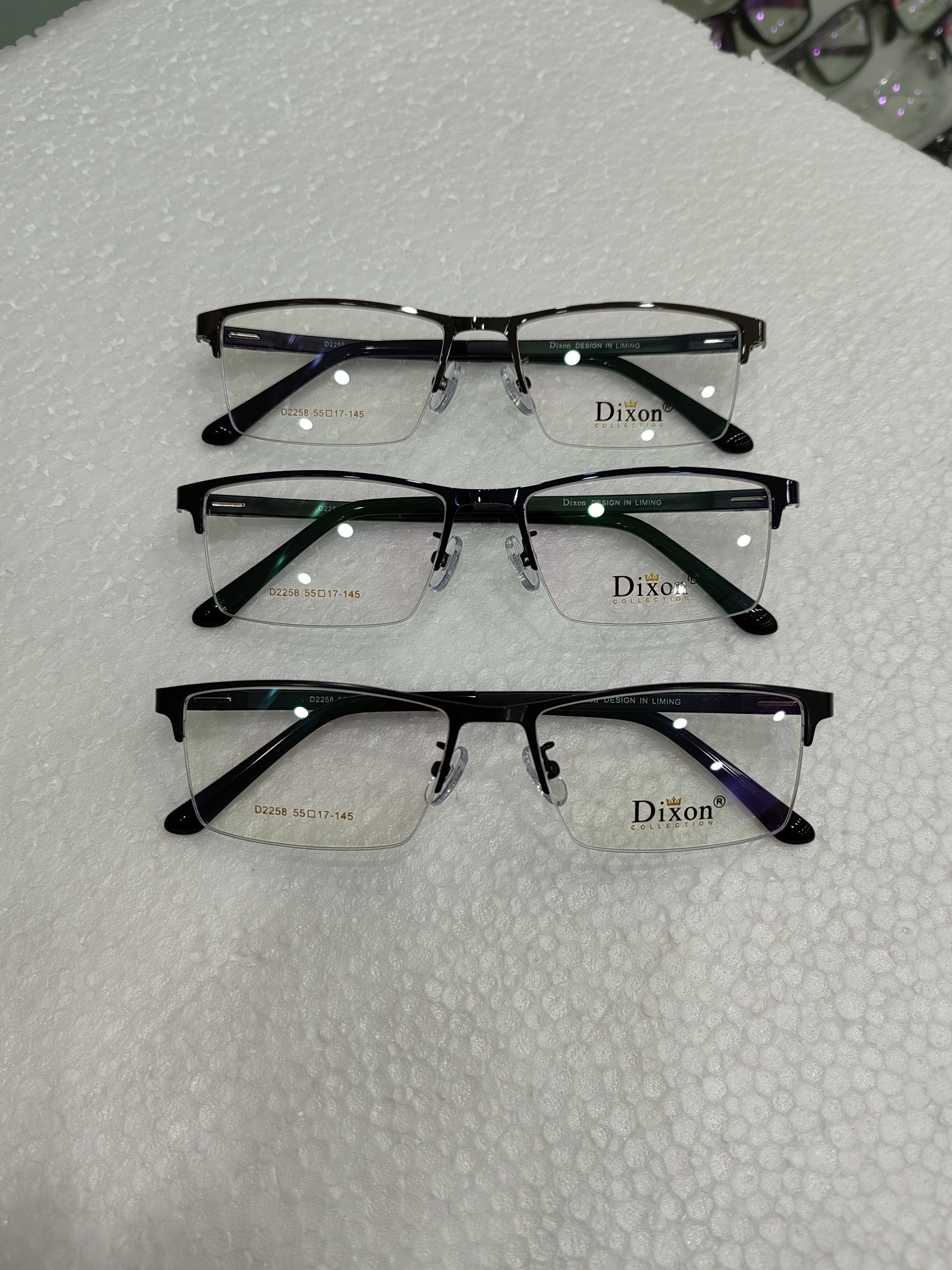 迪克逊23年12月1号新款半框合金镜面加塑钢腿中大框镜架2258-阿里巴巴