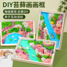 苔藓画DIY材料包圆托盘A4绿植相框团建活动手工物料楼盘沙龙亲子