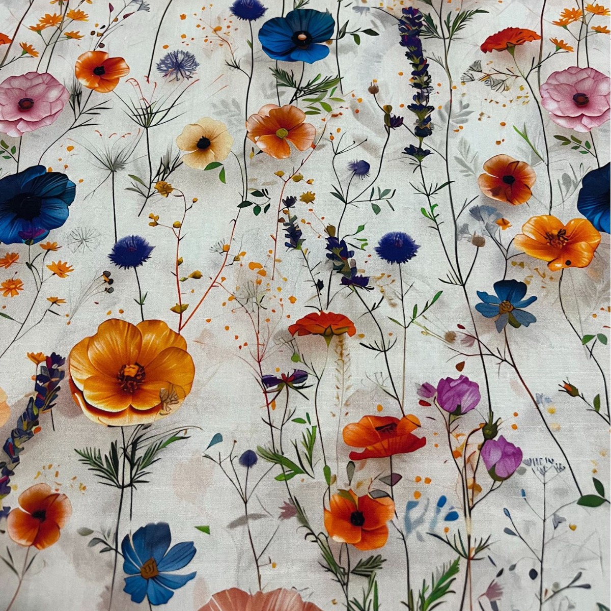 数码印花 40支全棉府绸 裸眼3d 小碎花花型 手工diy 女装童装面料