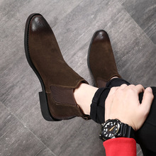 Martin Chelsea Boots For Men Winter Leather Shoes 36-44男靴