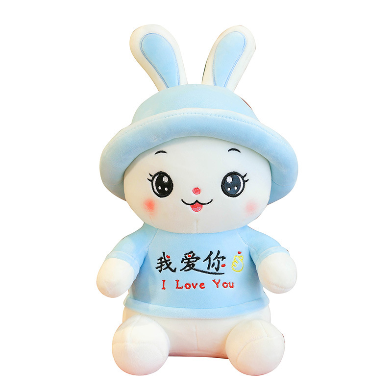 Soft and Adorable Love You Rabbit Plush Toy Doll Cute Rabbit Teenage Girls' Dolls Pillow Doll Children's Birthday Gifts