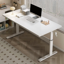 电脑升降桌台式简易出租屋家用书桌转角置物学生学习桌卧室办公桌