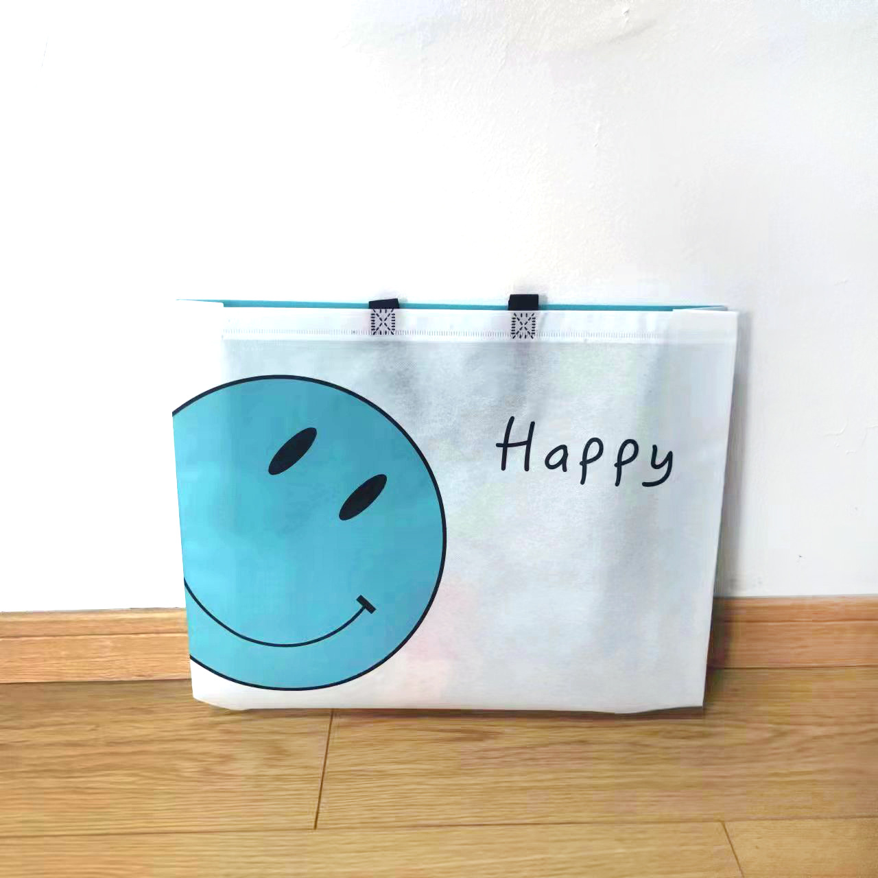 Non-Woven Casual Smiley Face Printed Tote Bag Waterproof Takeaway Packing Bag Can Be Customized Shopping Bag Gift Bag