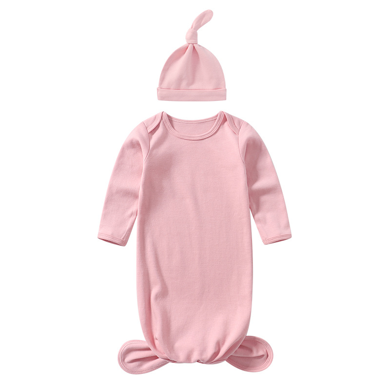 Amazon Newborn Baby Supplies Baby Sleeping Bag Hat Set Spring and Summer Baby Pajamas Anti-Kicking Blanket Startle Swaddling