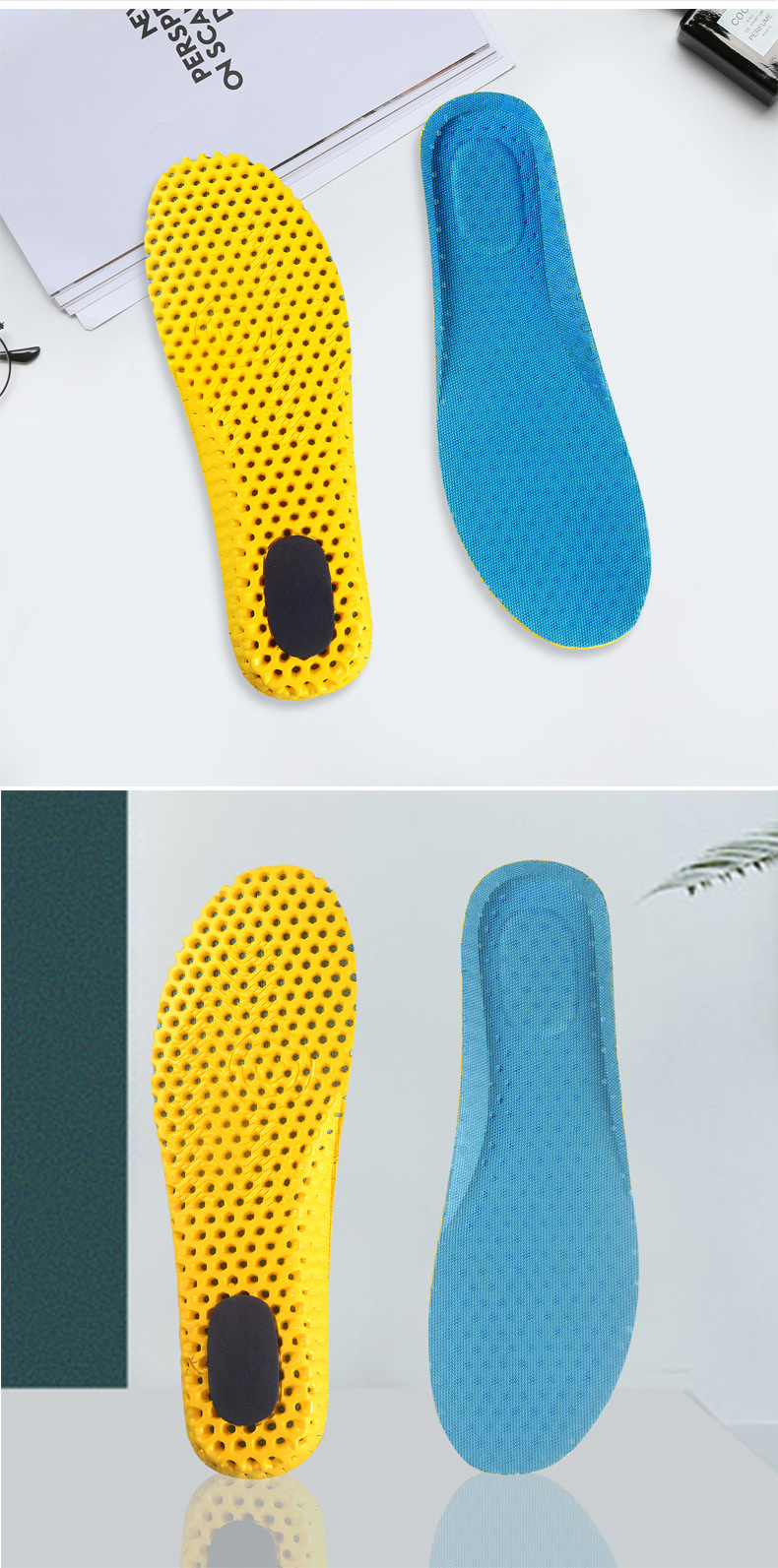 a210617定做蜂窝发泡鞋垫透气减震男女运动鞋垫军训鞋垫