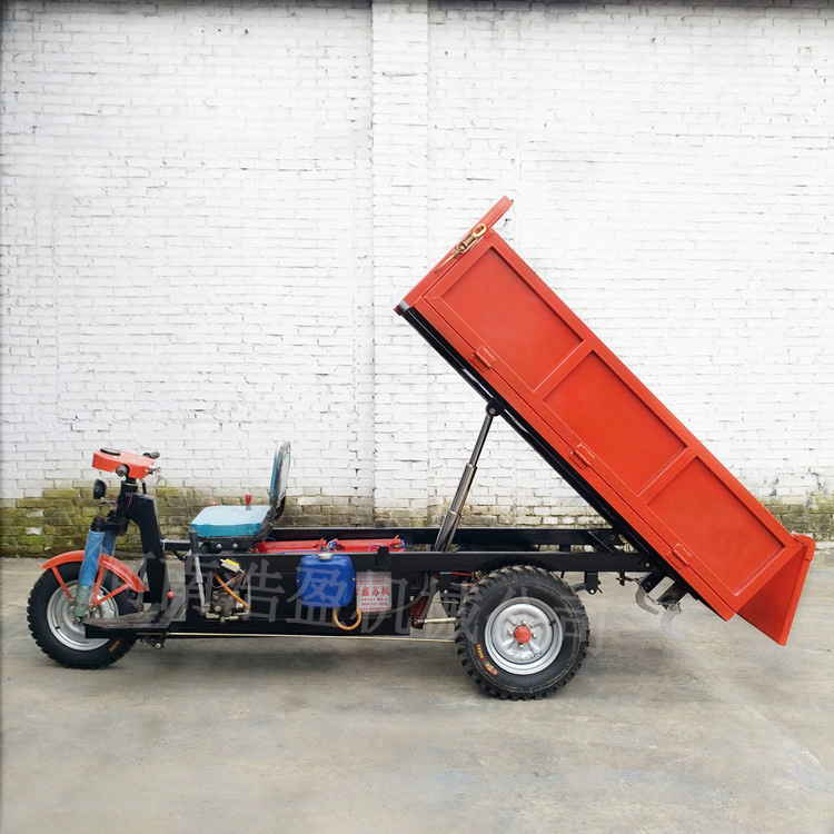 拉货送货三轮电动自卸车 加长车厢三轮翻斗车 工程工地电动三轮车