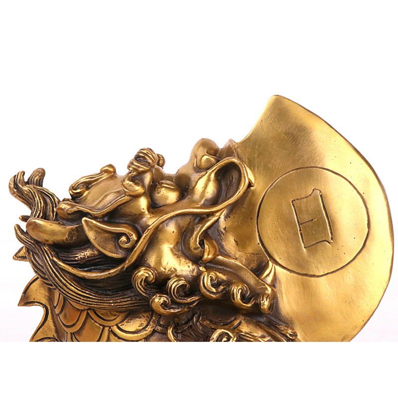 杨铜记 纯铜睚眦 日月神兽 睚眦摆件 厂家批发