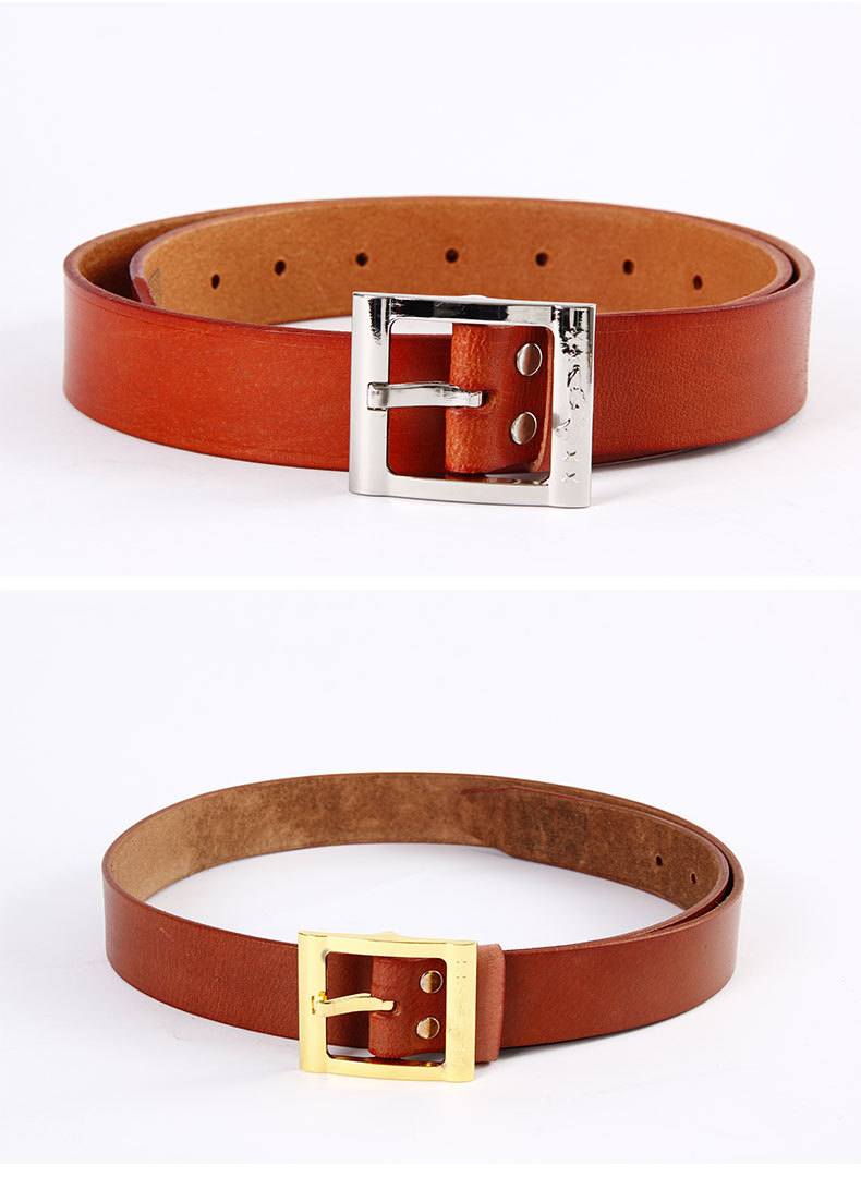 厂家直批头层黄牛皮飞行牛皮休闲腰带 牛皮针扣青年男腰带