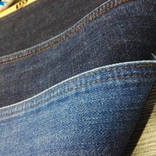 现货高档男装纯棉竹节粗犷李维斯风格Levi's无弹牛仔布面料denim