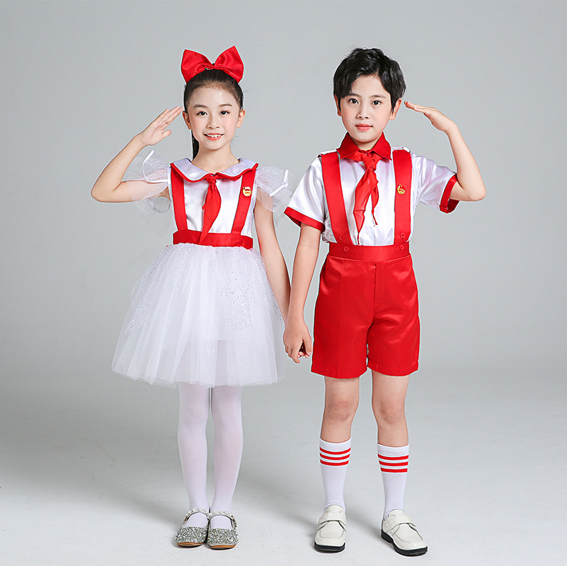 六一儿童节表演服共青团儿童演出服合唱服中小学生诗歌朗诵服装