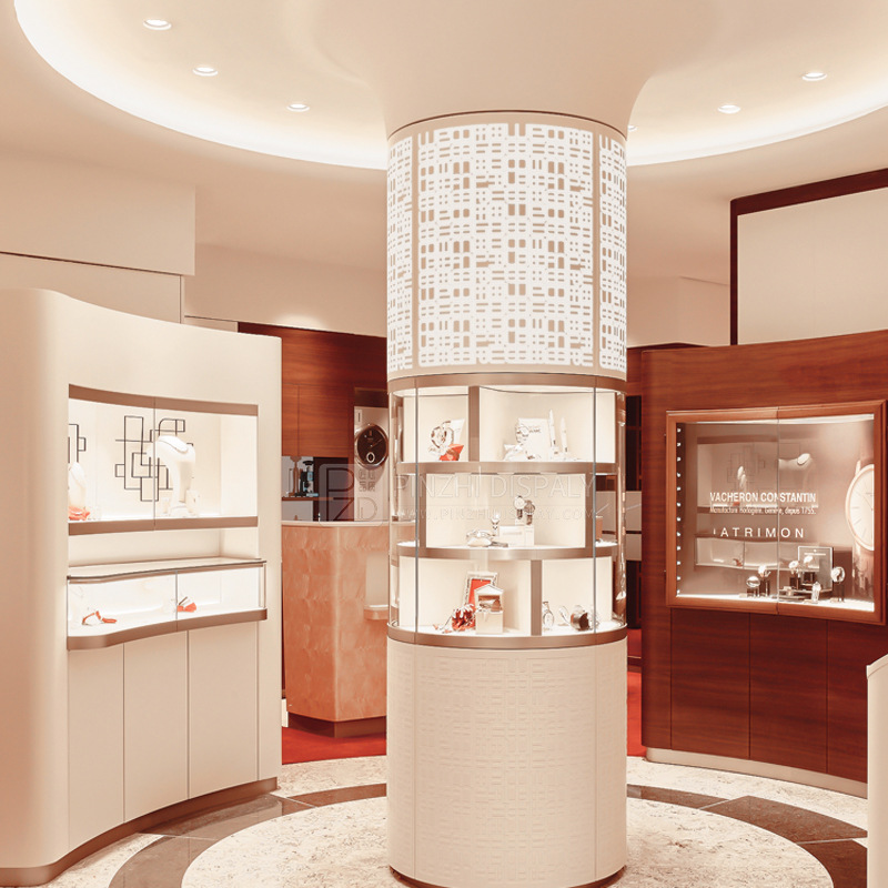高级玻璃展示柜钟表展示柜烤漆手表货架制作整店手表精致展柜展架