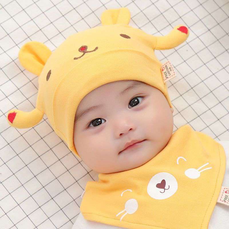 宝宝帽子秋冬男童卡通渔夫帽女童可爱超萌盆帽婴儿遮阳盆帽0一3个月