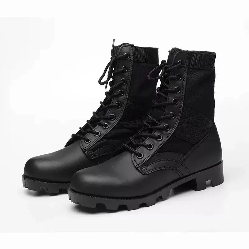 Authentic Special Forces Combat Boots Panama Outdoor Desert Boots High-Top Molded Shoes Mountaineering Land War Military Fans Training Boots