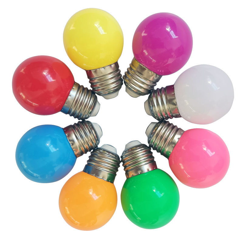 厂家货源 g45彩色led小蘑菇泡 迷你跑马灯串小彩泡