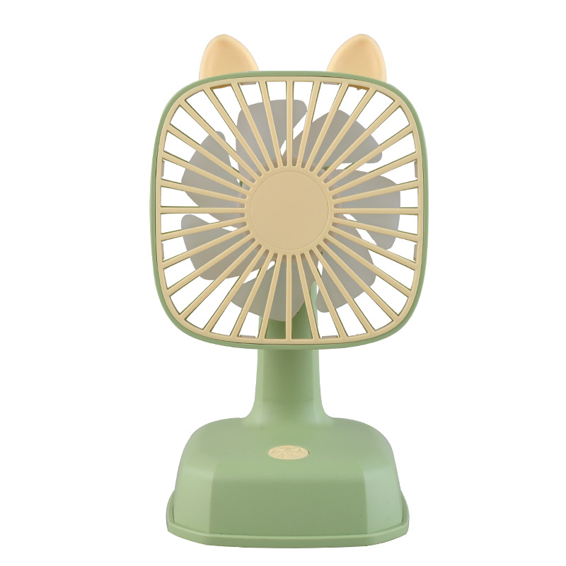 New Cute Desktop USB Rechargeable Fan Portable Mini Desktop Fan with Light Student Gift