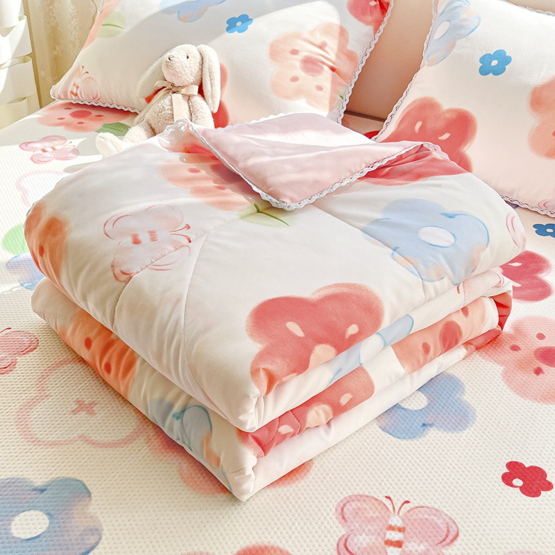 Washed Cotton Summer Quilt Airable Cover Summer Blanket Wholesale Summer Double Duvet Duvet Insert Children's Summer Quilt Summer Quilt Single Machine Washable