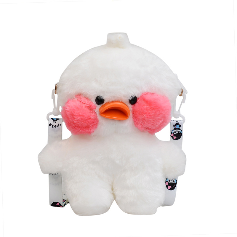 Wholesale Sweet Cartoon Cute Little Duck Plush Bag School Girls Phone Shoulder Bag Crossbody Bag Toy Bag