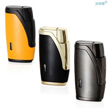 Metal Cigar Lighter 2 Jet Torch Lighter Butane Gas Lighters