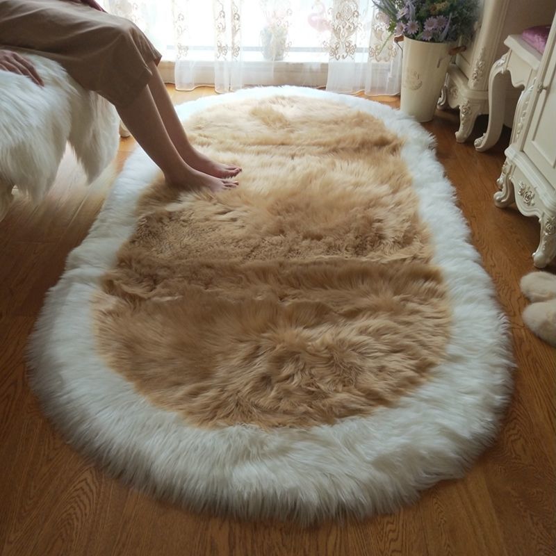 Factory Direct Sales Wholesale Foreign Trade Long Wool Cashmere Carpet Bedside Blanket Bedroom Living Room Thickening Carpet Fabric Skin-Friendly